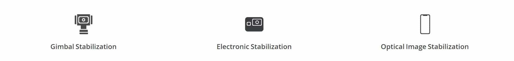 gimbal stabilization vs electronic vs optical image