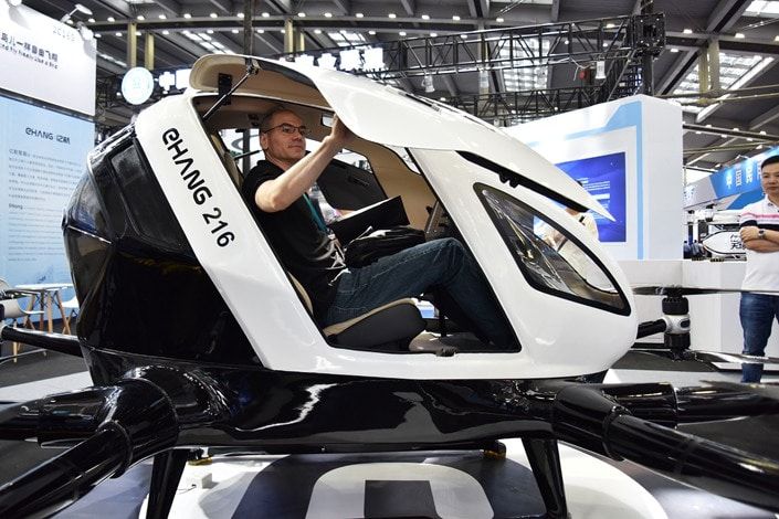 ehang passenger drone that can lift a person